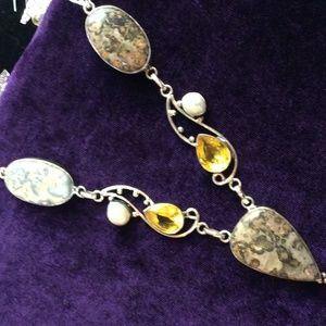 NEW no tags, HANDMADE TURITELLA FOSSIL/SILVER OVERLAY